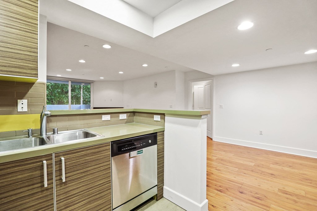 Open-Concept Kitchen, Dining, and Living Room Area