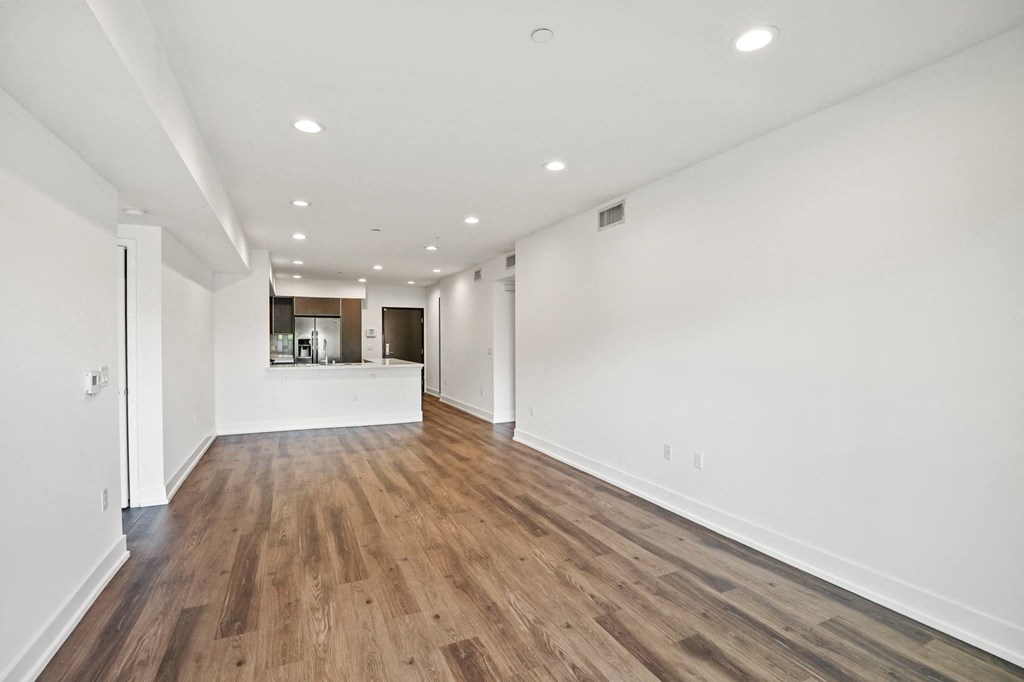 Open-Concept Kitchen, Dining, and Living Room Spaces