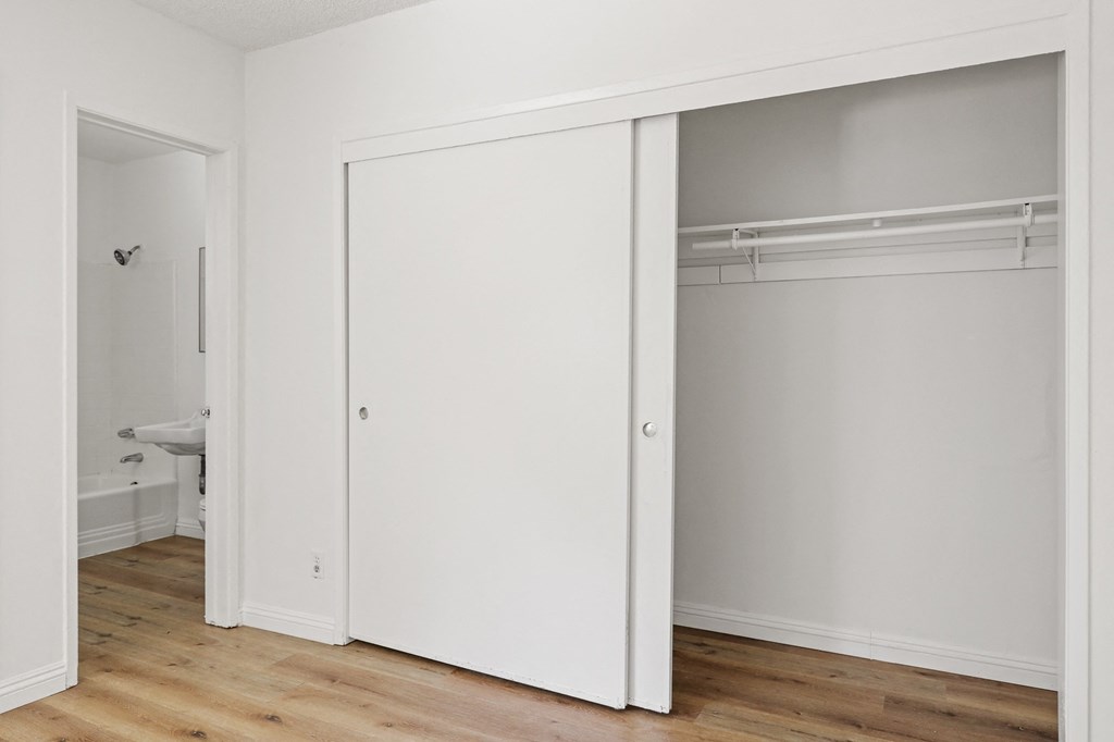 Bedroom with Closet and Vinyl Flooring