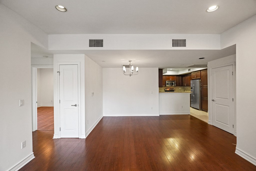 Open-Concept Kitchen, Dining, and Living Room Areas