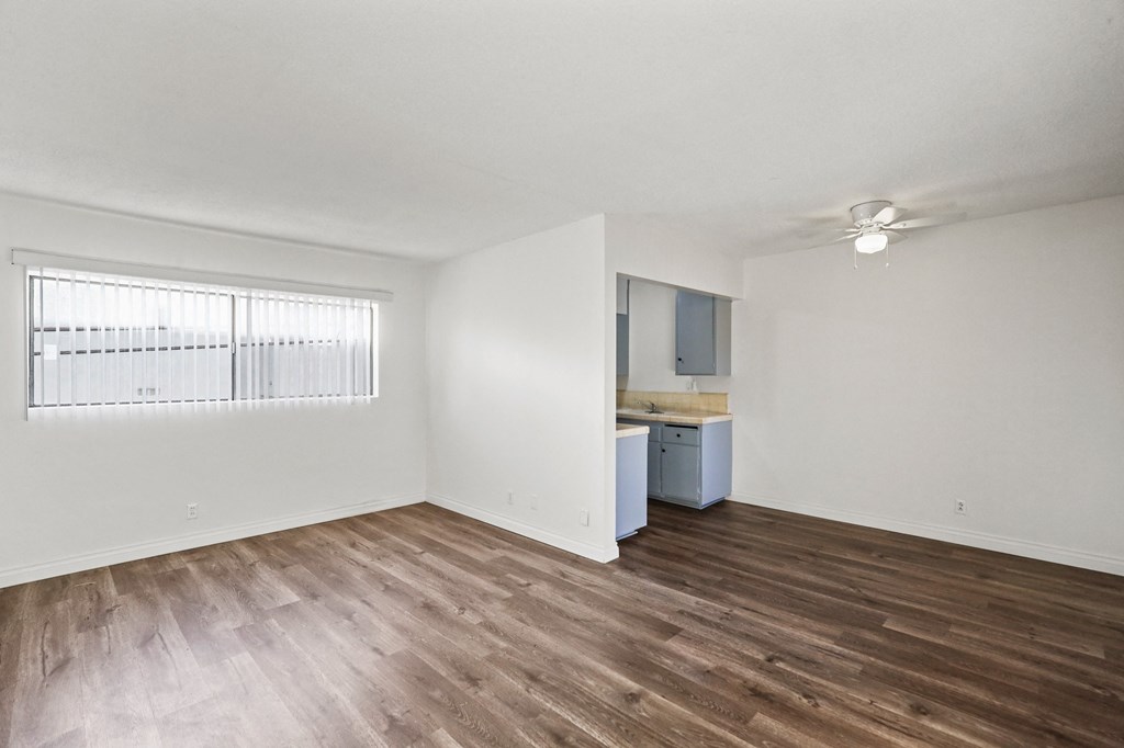 Open-Concept Kitchen, Dining, and Living Room Areas