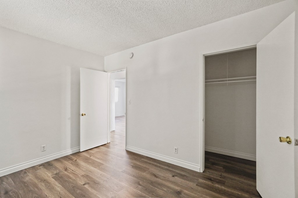 Bedroom with Closet and Vinyl Flooring