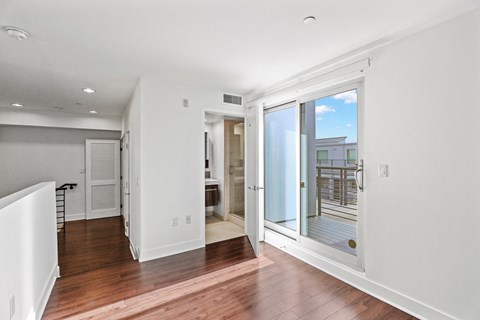 Loft-Style Floor Plan with Bathroom and Private Patio
