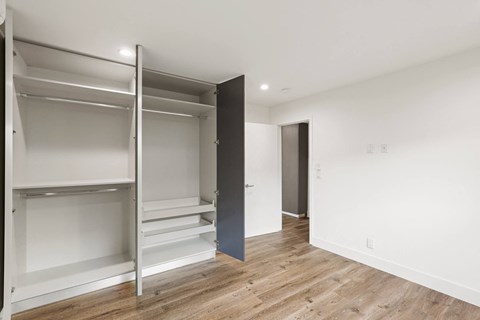 Bedroom with Lots of Cabinet Storage