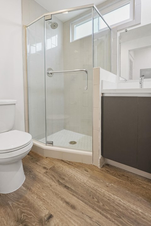 Bathroom with Stand-In Shower and Glass Door