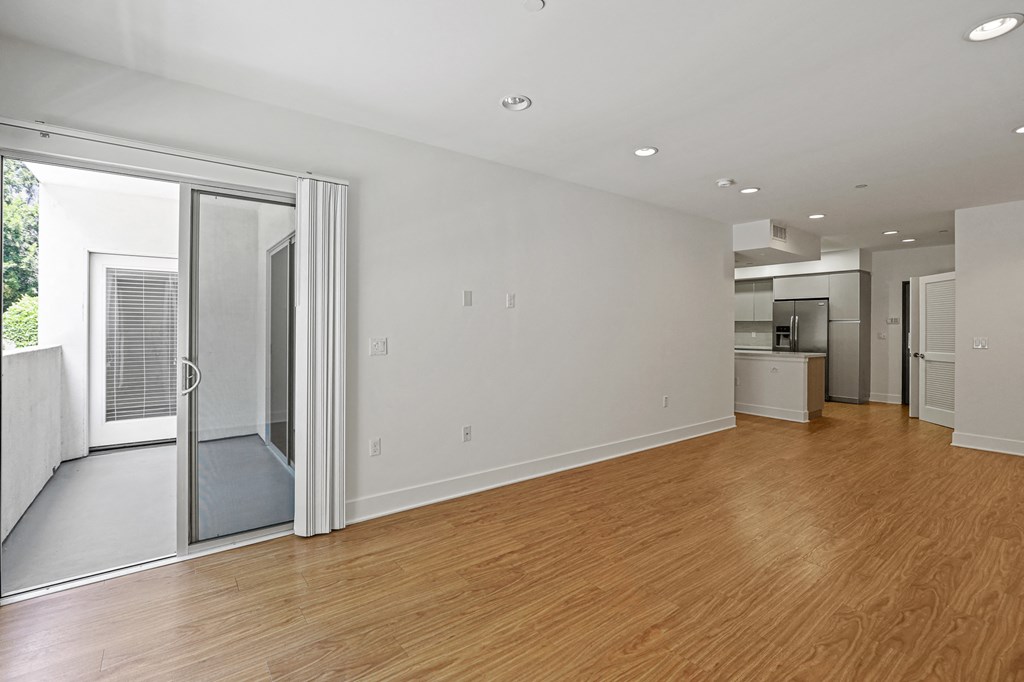 Open-Concept Kitchen, Living Room, and Patio