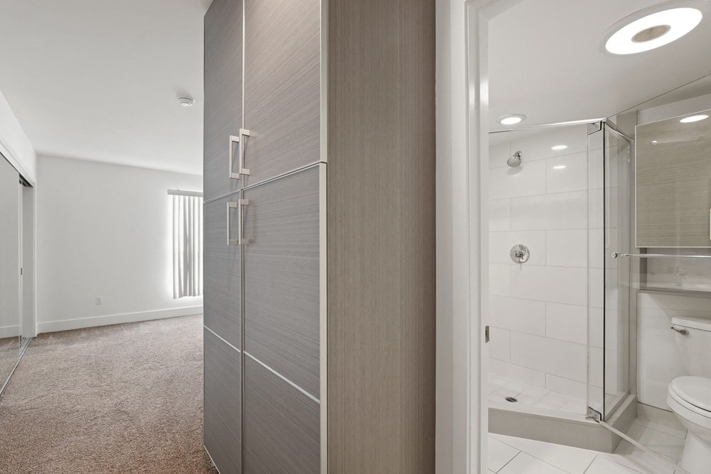 Apartment Bathroom and Cabinet Storage Space