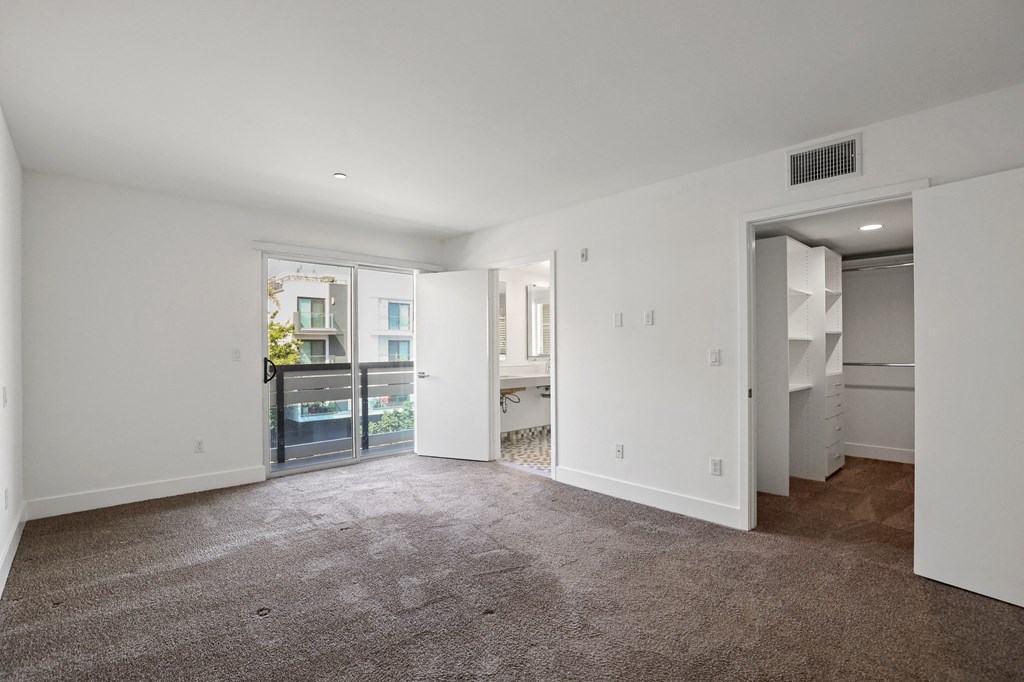 Bedroom with Walk-In Closet and Balcony
