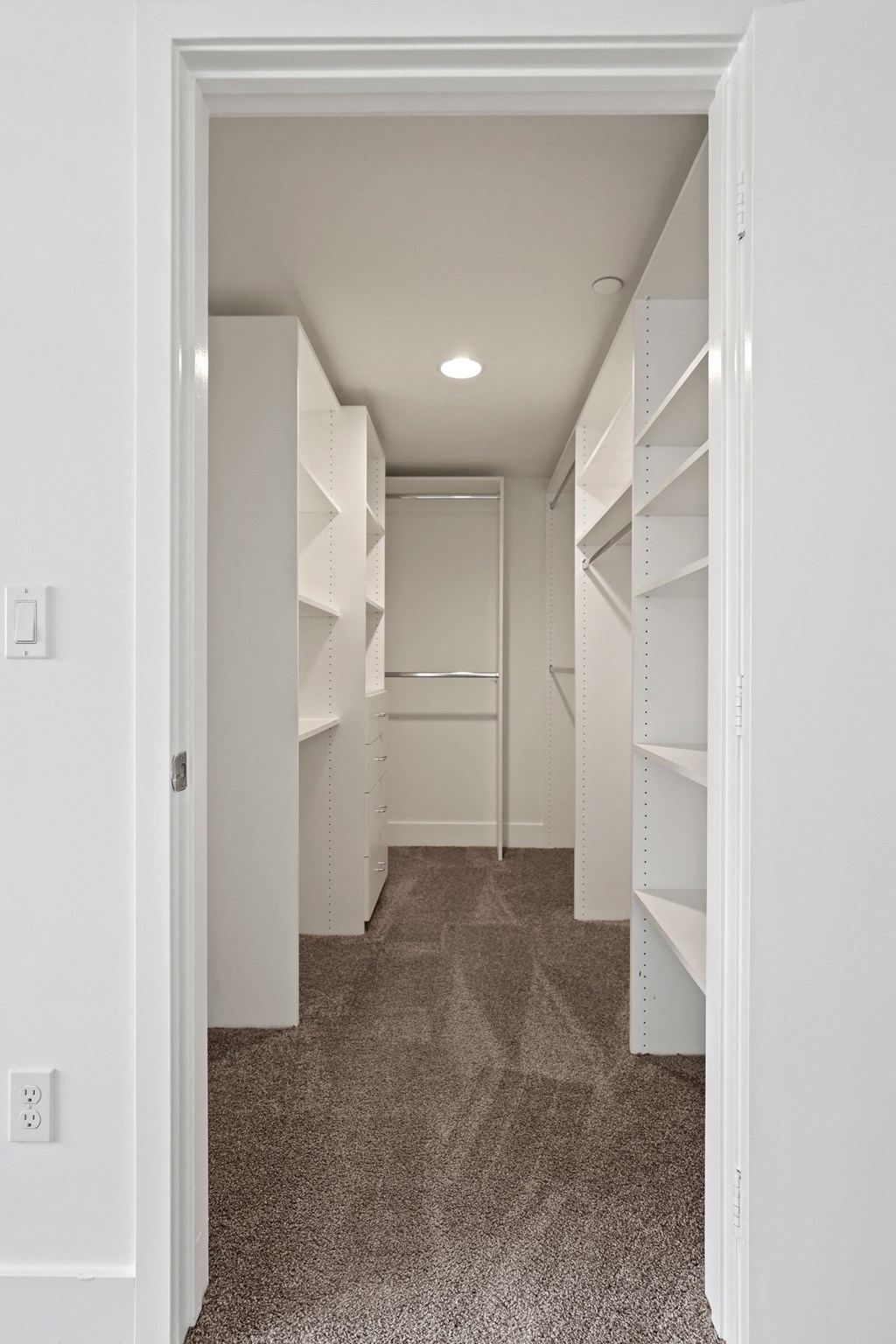 Walk-In Closet with Built-In Organizers