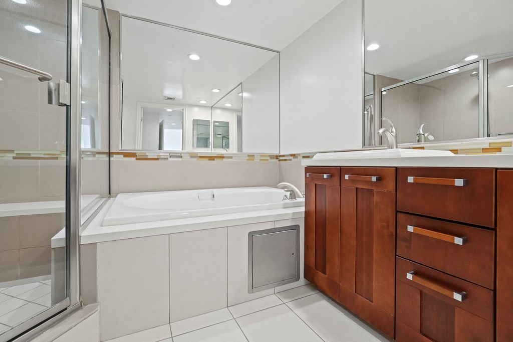 Large Bathroom with Cabinet Storage