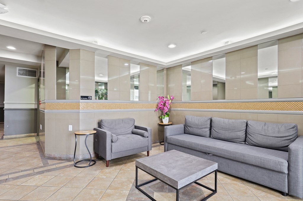 Sitting Area in the Lobby of Sherbourne Hall by Wiseman