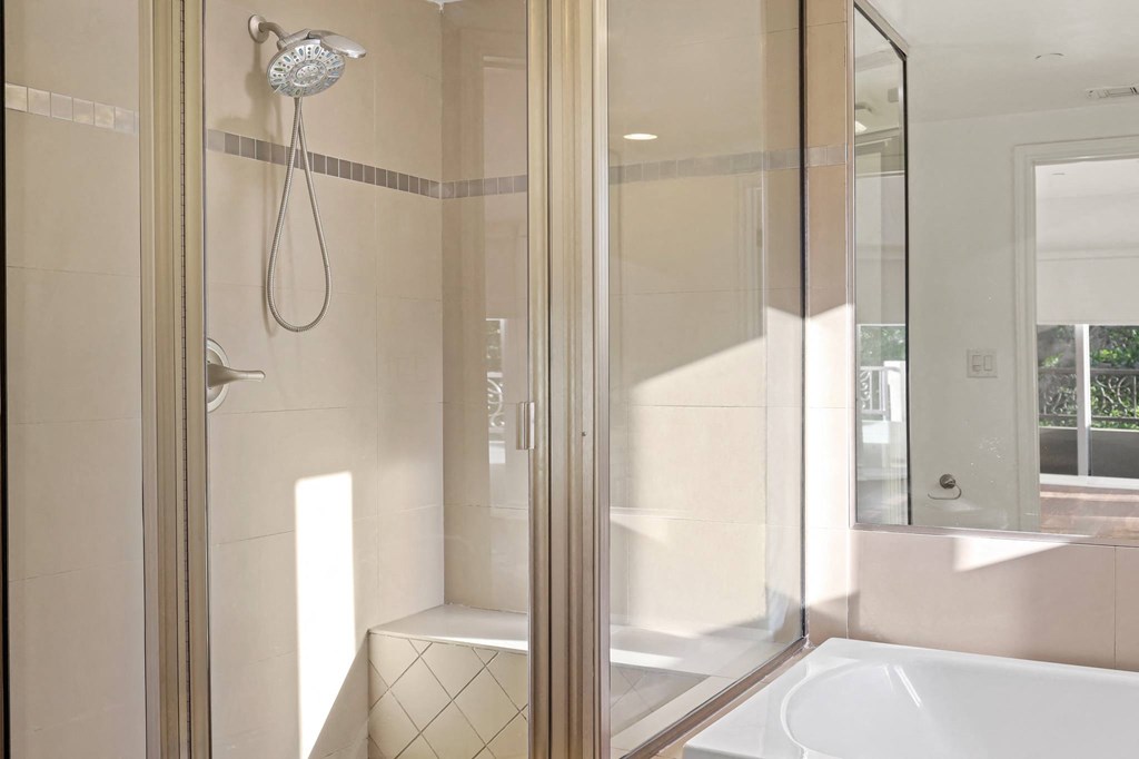 Bathroom with Stand-Up Shower and Full Size Bathtub