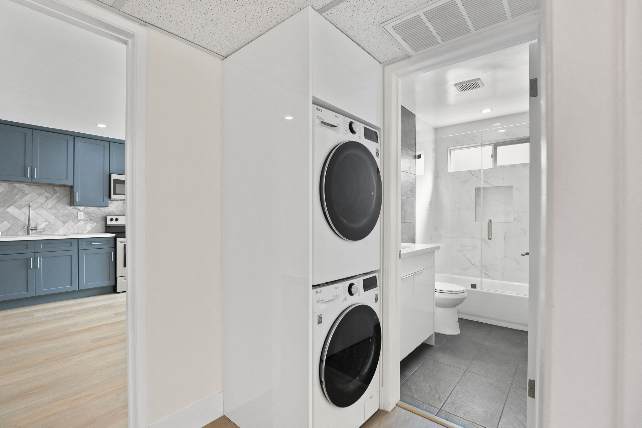 Bathroom with Full-Size Washer and Dryer