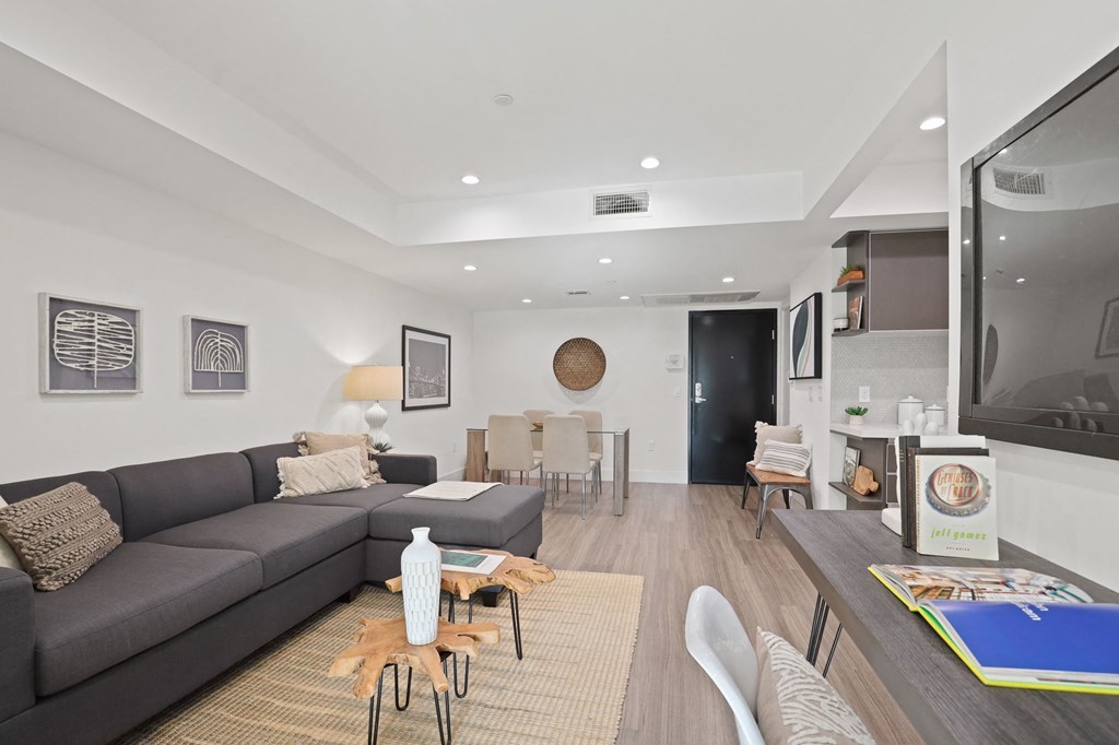 Open-Concept Living, Dining, and Kitchen Space