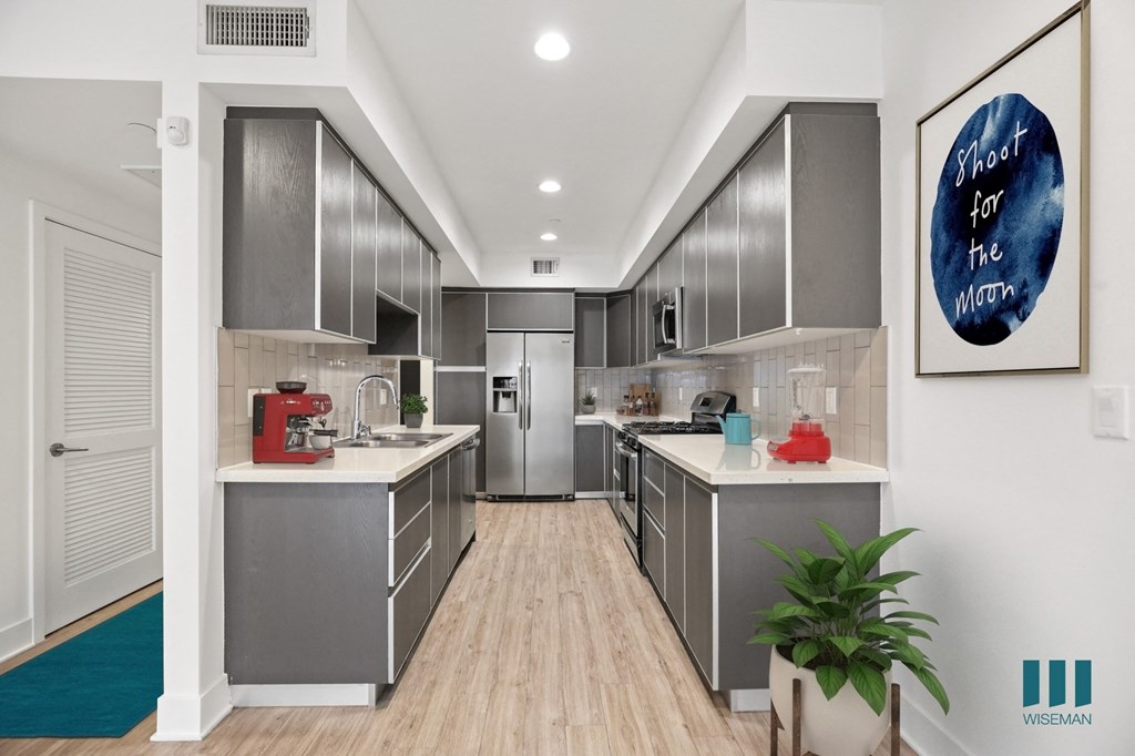 Full-Size Kitchen with Energy-Effcient Appliances and Ample Cabinet Storage