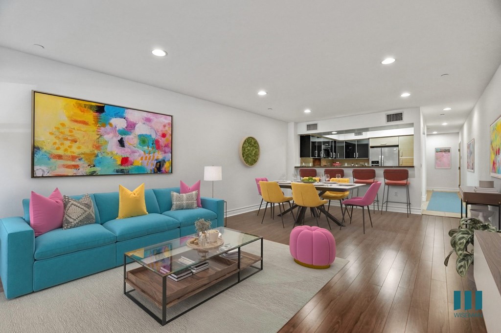 Open-Concept Kitchen, Dining, and Living Room