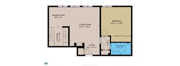 One-Bedroom Floor Plan