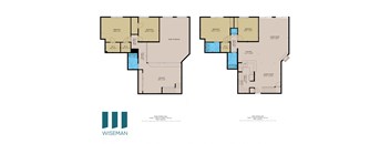 Two floor plans for a building by Wise Man.