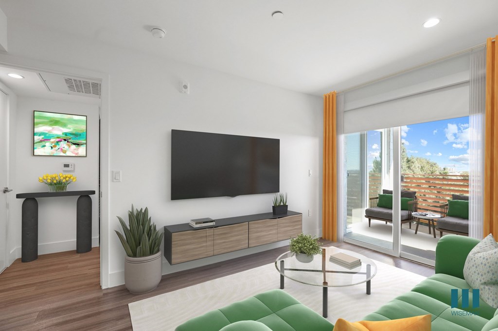 Entryway and Living Room with a Patio