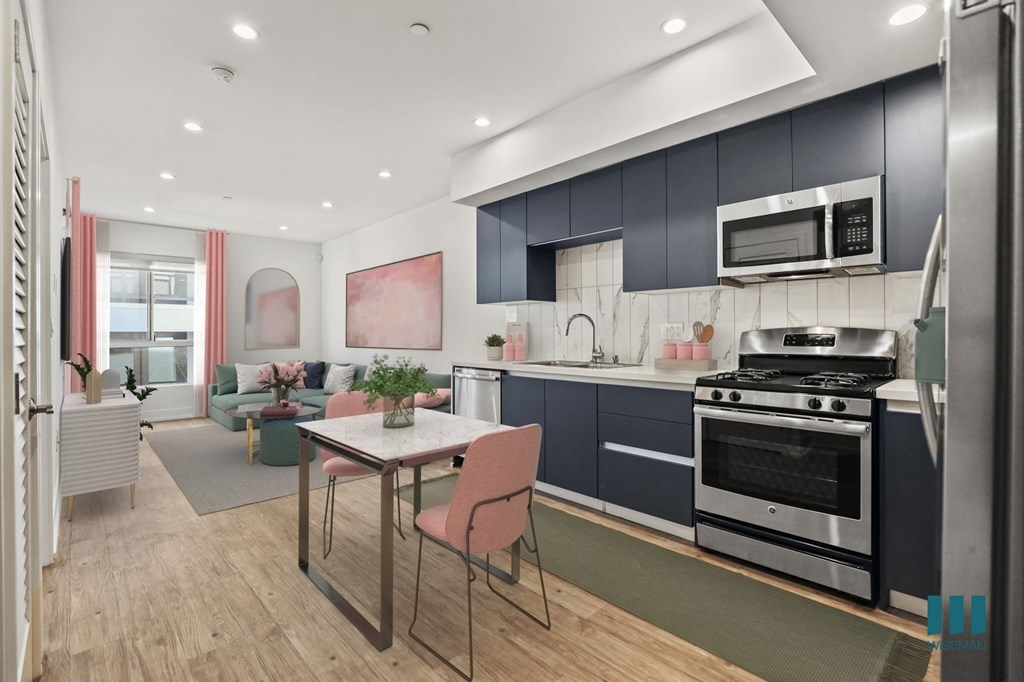 Open-Concept Kitchen, Dining, and Living Room Space