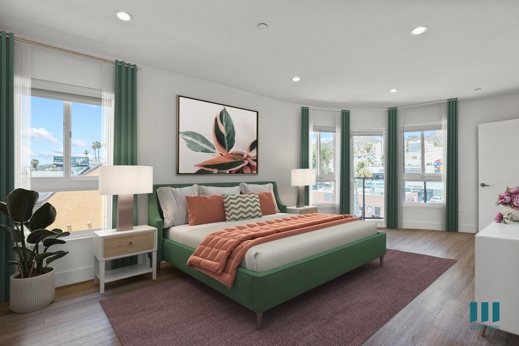 Spacious Bedroom with Lots of Windows and Natural Light