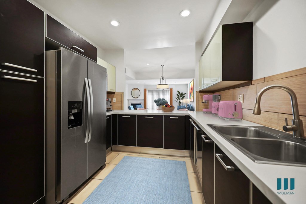 Open-Concept Kitchen with Stainless-Steel Appliances