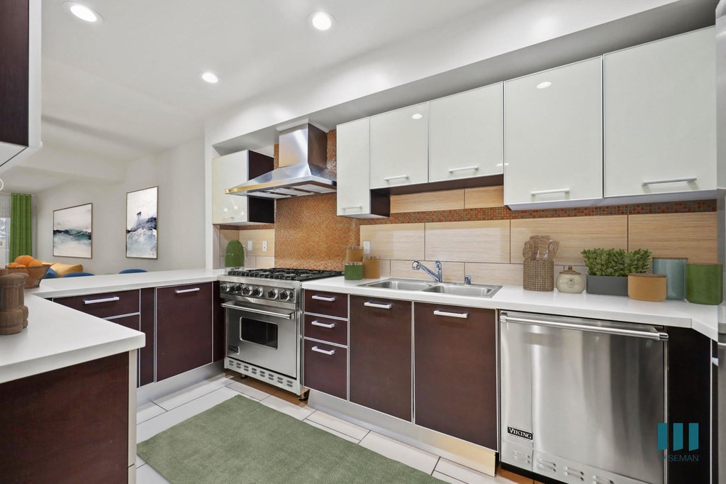 Full-Size Kitchen with Energy-Effcient Appliances and Ample Cabinet Storage