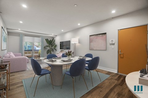 Dining and Living Room with Patio