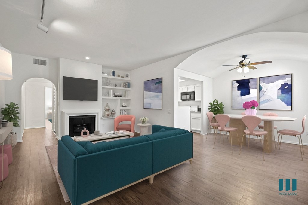 Spacious Open-Concept Living and Dining Room