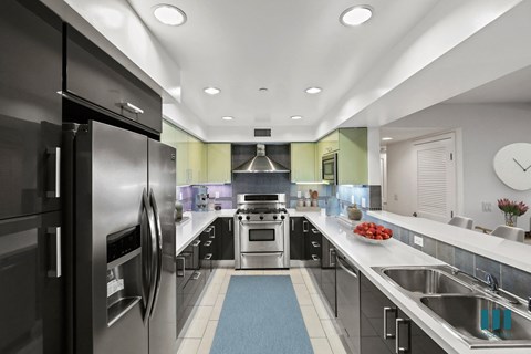 Full-Size Kitchen with Energy-Effcient Appliances and Ample Cabinet Storage