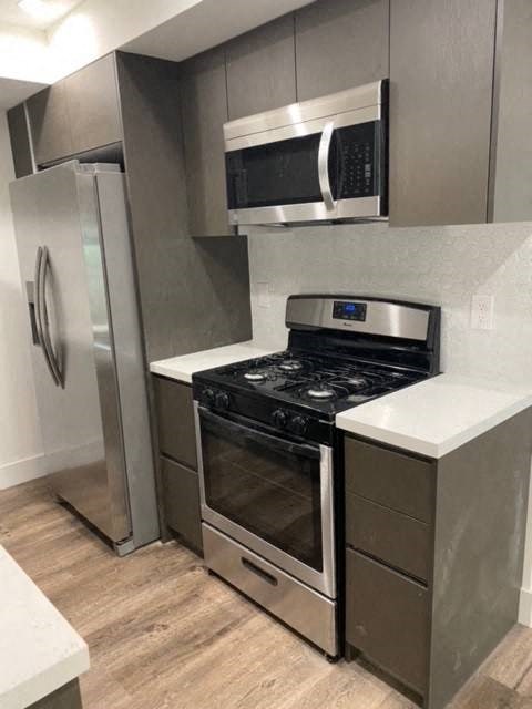 Kitchen with Energy-Efficient Stainless Appliances