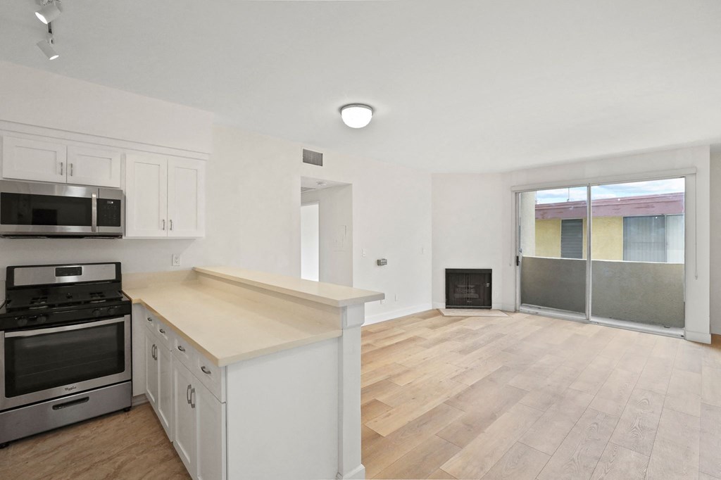 Open-Concept Kitchen, Dining, and Living Room Areas