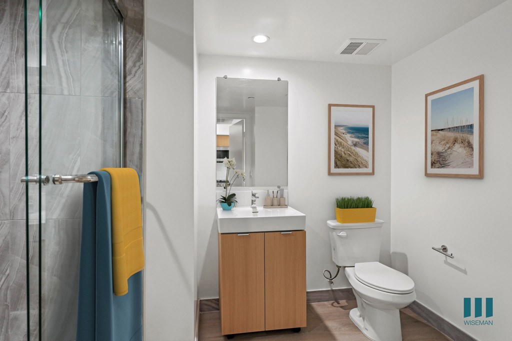 Bathroom with Stand-Up Shower and vanity cabinet Storage - Admiral Floor Plan