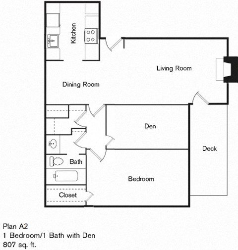 a floor plan of a house with a bedroom and a living room