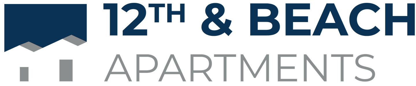 a poster with the words 12th  beat apartments in different fonts