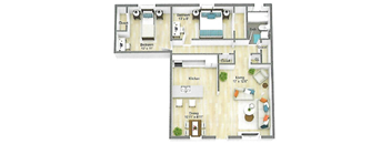 Two Bedroom One Bath