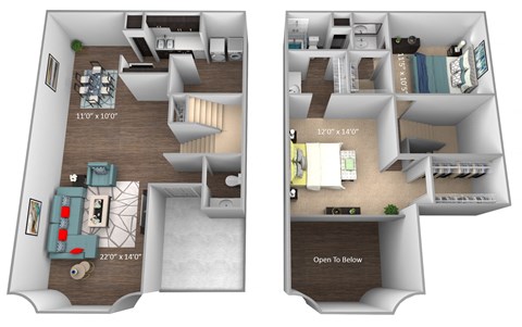 a floor plan of a 1 bedroom apartment with 1 bath, transparent png download