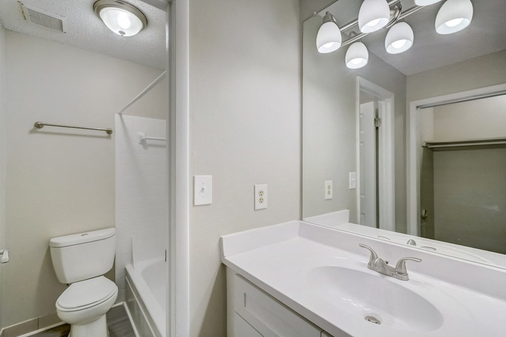 a large bathroom in an apartment home at Hills at Hoover 35216
