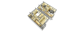 Two Bedroom One and Half Bath Townhouse