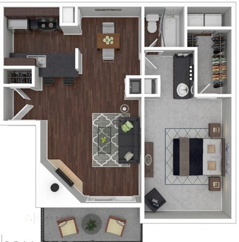 1 Bedroom 1 Bath Large