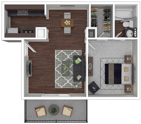 1 Bedroom 1 Bath Small