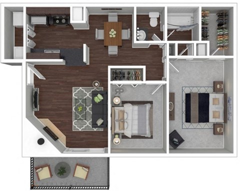 Two Bedroom One Bath