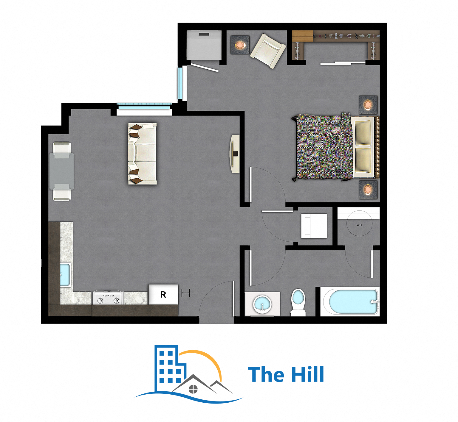 the floor plan of the hill