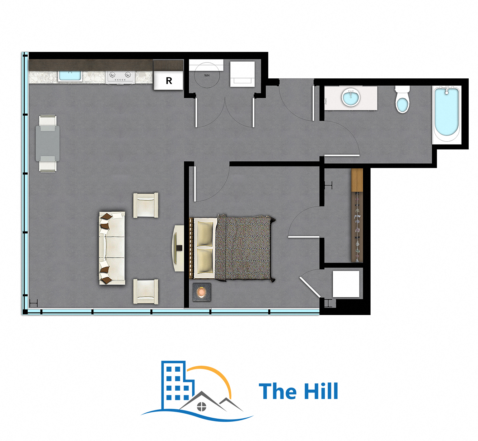 the floor plan of the hill
