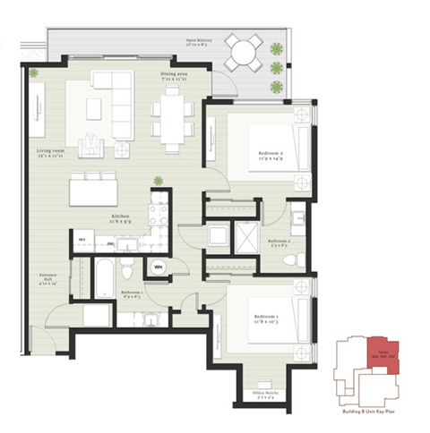a floor plan of a house with a mix of different floors