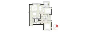 a floor plan of a house with a mix of different floors