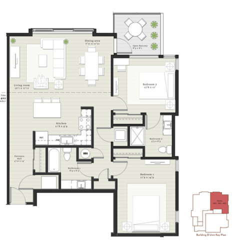 a floor plan of a house with a mix of different floors