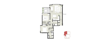 the floor plan of the apartments