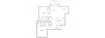 Shamisen 2 Bed 2 Bath Floor Plan at River Point West Apartments, Indiana, 46516