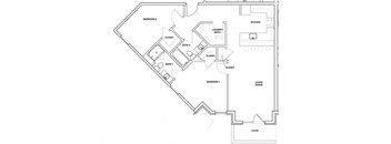 Harp 2 Bed 2 Bath Floor Plan at River Point West Apartments, Elkhart, IN, 46516